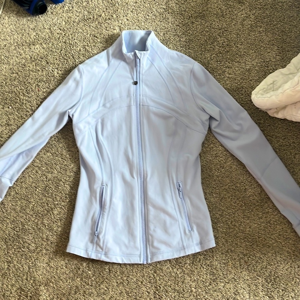 light blue very cute perfect condition lululemon define jacket size 4